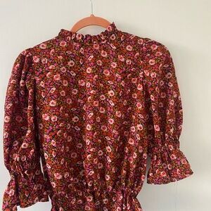 Floral Puff Sleeve Blouse